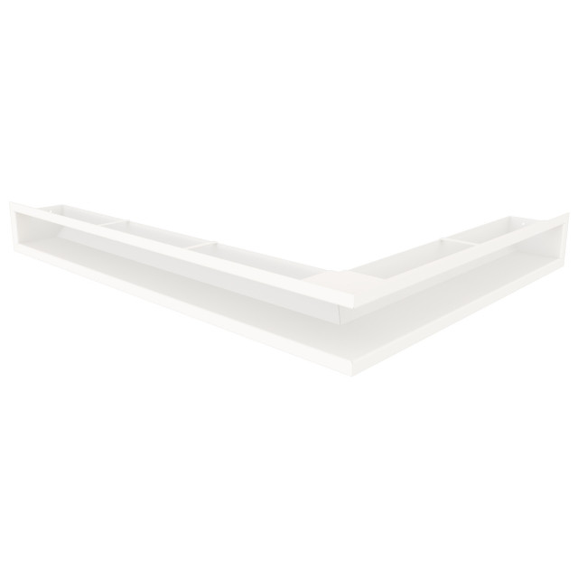 Вентиляційна решітка для каміна кутова ліва SAVEN Loft Angle 90х600х800 біла
