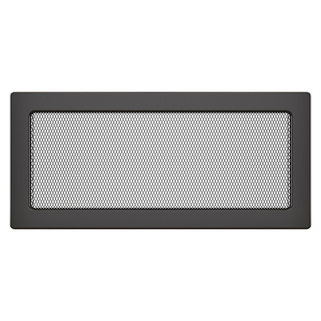 Вентиляційна решітка для каміна SAVEN 17х37 графітова, фото 1