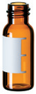 Віали 1,5 мл, різьбові 8 мм, з борсиликатного янтарного скла, з градуюванням і місцем для напису, 100 шт/пак
