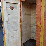 Туалет дерев'яний подвійний, фото 4