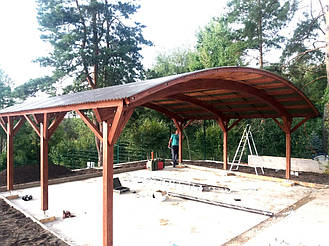 Навес для 2-х автомобилей 8х7 м. 6