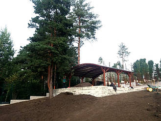 Навес для 2-х автомобилей 8х7 м. 4