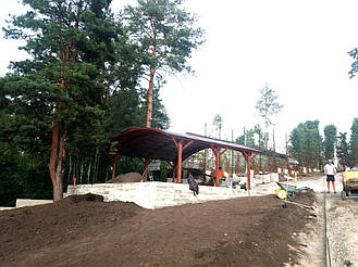 Навес для 2-х автомобилей 8х7 м. 1