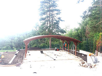 Навес для 2-х автомобилей 8х7 м. 3