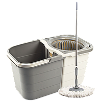Набір для прибирання Planet Spin Mop Duo 19 л кремово-сірий