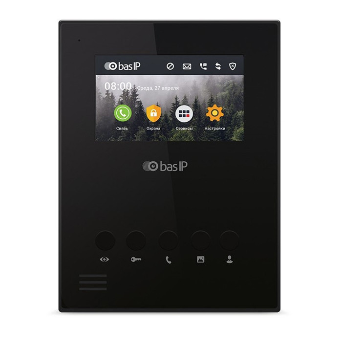 IP - відеодомофон BAS-IP AU-04L black