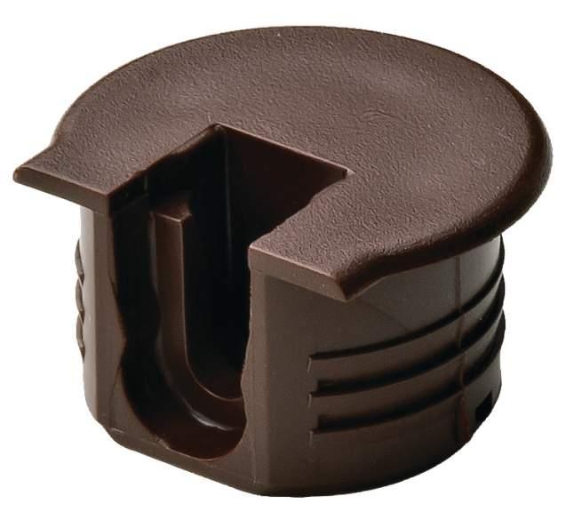 Корпус стяжки RAFIX TAB пластиковий коричневий D20 мм глибина свердління 12.7 мм товщина деталі 16 мм