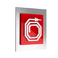 Табличка пожарный гидрант - Нержавеющая сталь - "Modern" Design