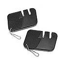 Точилка для ножів кишенькова  універсальне точило 2в1 чорна, фото 2