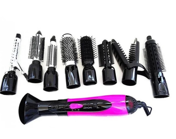 Фен стайлер для волосся Gemei GM 4835 (10 насадок) 1000 Вт, фото 1