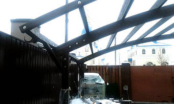 Навес для 2-х автомобилей в Новоалександровке 9.1х5 м. 1