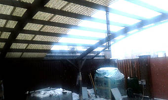 Навес для 2-х автомобилей в Новоалександровке 9.1х5 м. 2