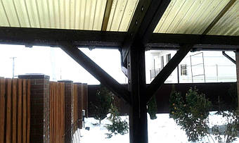 Навес для 2-х автомобилей в Новоалександровке 9.1х5 м. 13