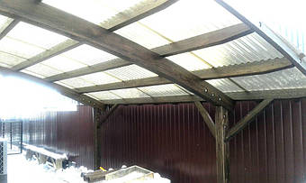 Навес для 2-х автомобилей в Новоалександровке 9.1х5 м. 14