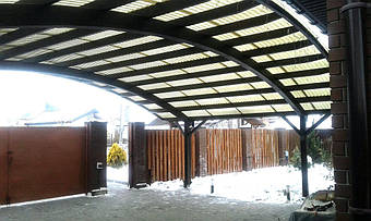 Навес для 2-х автомобилей в Новоалександровке 9.1х5 м. 16