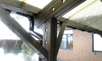 Навес для 2-х автомобилей в Новоалександровке 9.1х5 м. 17