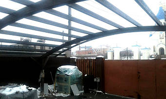 Навес для 2-х автомобилей в Новоалександровке 9.1х5 м. 20