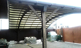 Навес для 2-х автомобилей в Новоалександровке 9.1х5 м. 21