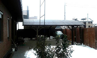 Навес для 2-х автомобилей в Новоалександровке 9.1х5 м. 27