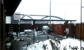 Навес для 2-х автомобилей в Новоалександровке 9.1х5 м. 28