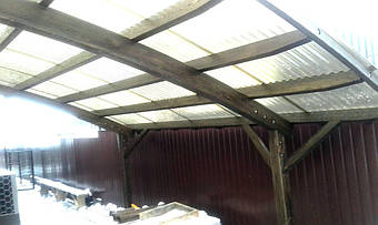 Навес для 2-х автомобилей в Новоалександровке 9.1х5 м. 31