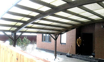 Навес для 2-х автомобилей в Новоалександровке 9.1х5 м. 35