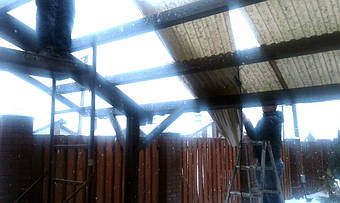 Навес для 2-х автомобилей в Новоалександровке 9.1х5 м. 44