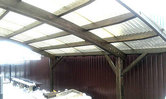 Навес для 2-х автомобилей в Новоалександровке 9.1х5 м. 45