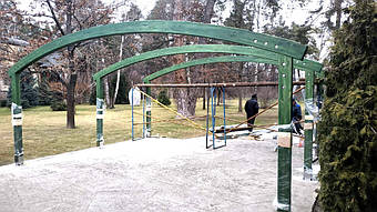 Навес для 2-х автомобилей в селе Таценки, Киевская область 6.6х7.2 м. 1