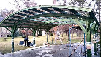 Навес для 2-х автомобилей в селе Таценки, Киевская область 6.6х7.2 м. 4