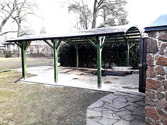 Навес для 2-х автомобилей в селе Таценки, Киевская область 6.6х7.2 м. 5