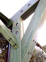 Навес для 2-х автомобилей в селе Таценки, Киевская область 6.6х7.2 м. 6