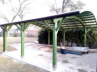 Навес для 2-х автомобилей в селе Таценки, Киевская область 6.6х7.2 м. 7