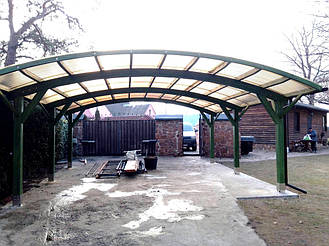 Навес для 2-х автомобилей в селе Таценки, Киевская область 6.6х7.2 м. 8