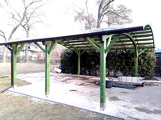 Навес для 2-х автомобилей в селе Таценки, Киевская область 6.6х7.2 м. 9