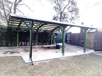 Навес для 2-х автомобилей в селе Таценки, Киевская область 6.6х7.2 м. 11