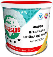 Фарба інтер'єрна акрилова Anserglob «стійка до миття» 7кг.