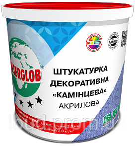 Декоративна акрилова штукатурка «камінцева» Anserglob дисперсійна 1.0 мм 1.5 мм 2.0 мм 25 кг.