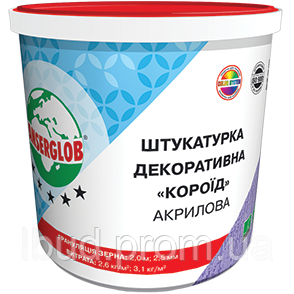 Декоративна акрилова штукатурка «короїд» Anserglob 2.0 мм 2.5 мм, 25 кг