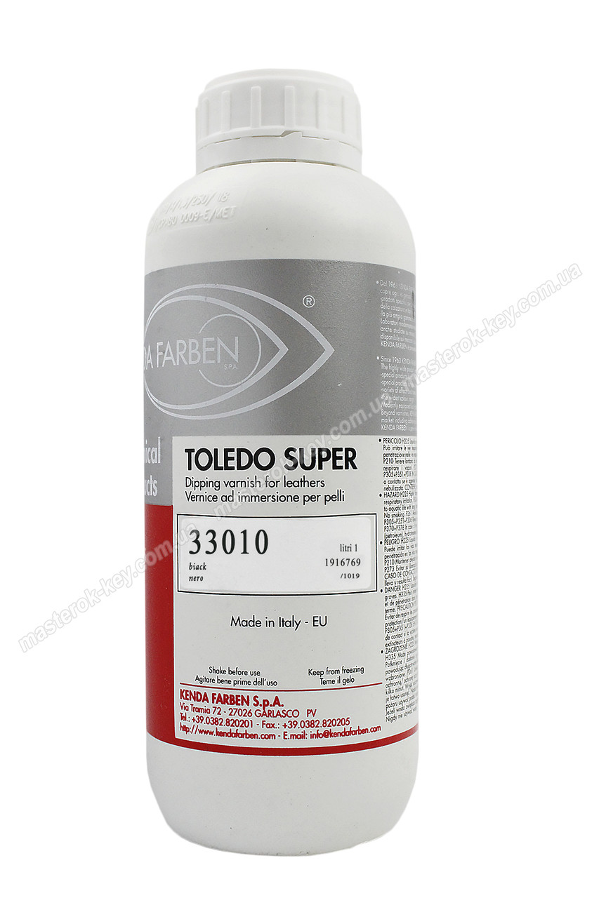 Фарба спиртова для шкіри TOLEDO SUPER 1 л колір Чорний 33010
