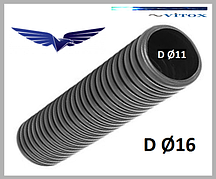 Гофротруба негорюча з протяжкою сіра D-16мм,