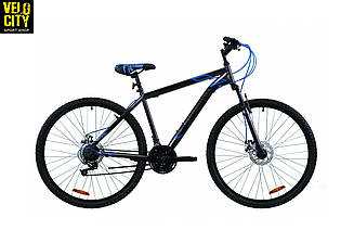 Велосипед 29" Discovery RIDER DD сіро-чорний з синім (м)