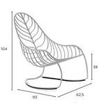 Крісло-гойдалка для відпочинку LEAF метал, що схожий на прожилки листя, фото 4