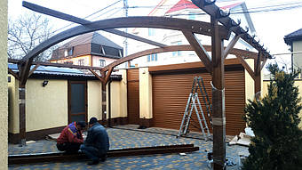 Навес для 2-х автомобилей в Одессе 6.5х6 м. 1