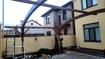 Навес для 2-х автомобилей в Одессе 6.5х6 м. 2