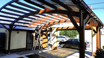 Навес для 2-х автомобилей в Одессе 6.5х6 м. 3