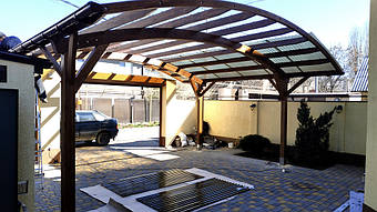 Навес для 2-х автомобилей в Одессе 6.5х6 м. 6