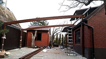 Навес для 2-х автомобилей в Запорожье 6.2х6 м. 3