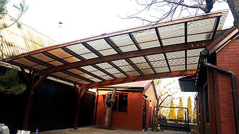 Навес для 2-х автомобилей в Запорожье 6.2х6 м. 11