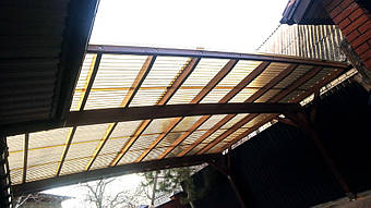 Навес для 2-х автомобилей в Запорожье 6.2х6 м. 12